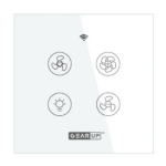 GearUP Wi-Fi Ceiling Fan Speed Controller & Light Switch — Smart TUYA / Smart Life App Control – (Without Remote)