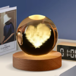 3D Crystal Ball Cloud Love Shape Night Light with LED Base