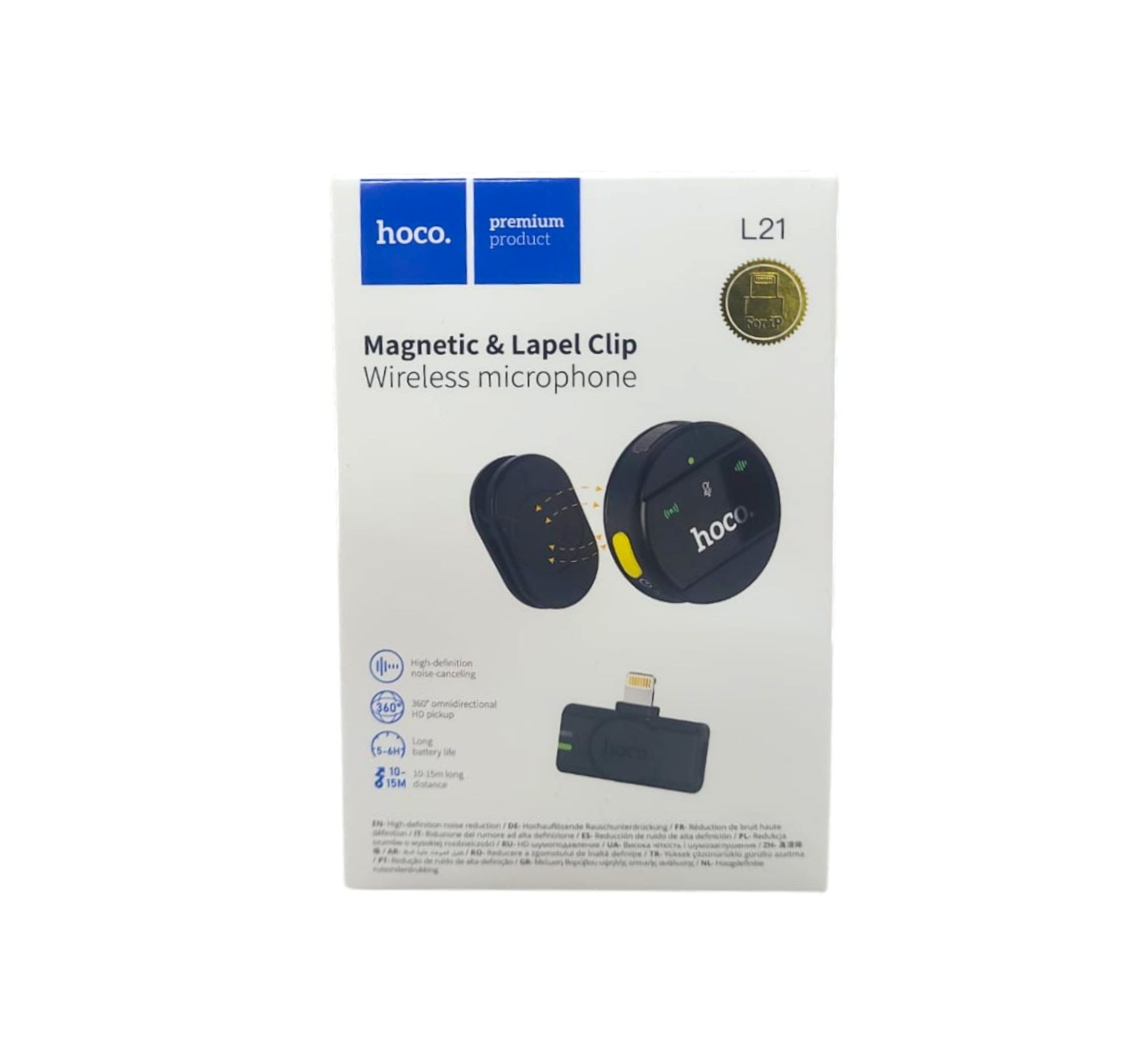 image_2026-05-18_224905214 Hoco L21 Lightning ENC Wireless Lavalier Microphone - Image 1